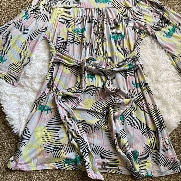 Melissa McCarthy X Seven7 Dress Multicolor Stretchy Tie Back Womens Size 0X - Picture 9 of 11